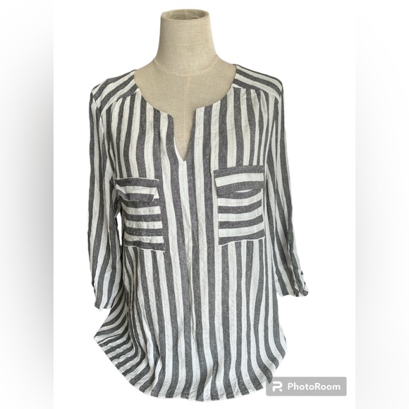 Faith and Joy Striped Blouse - Picture 1 of 7